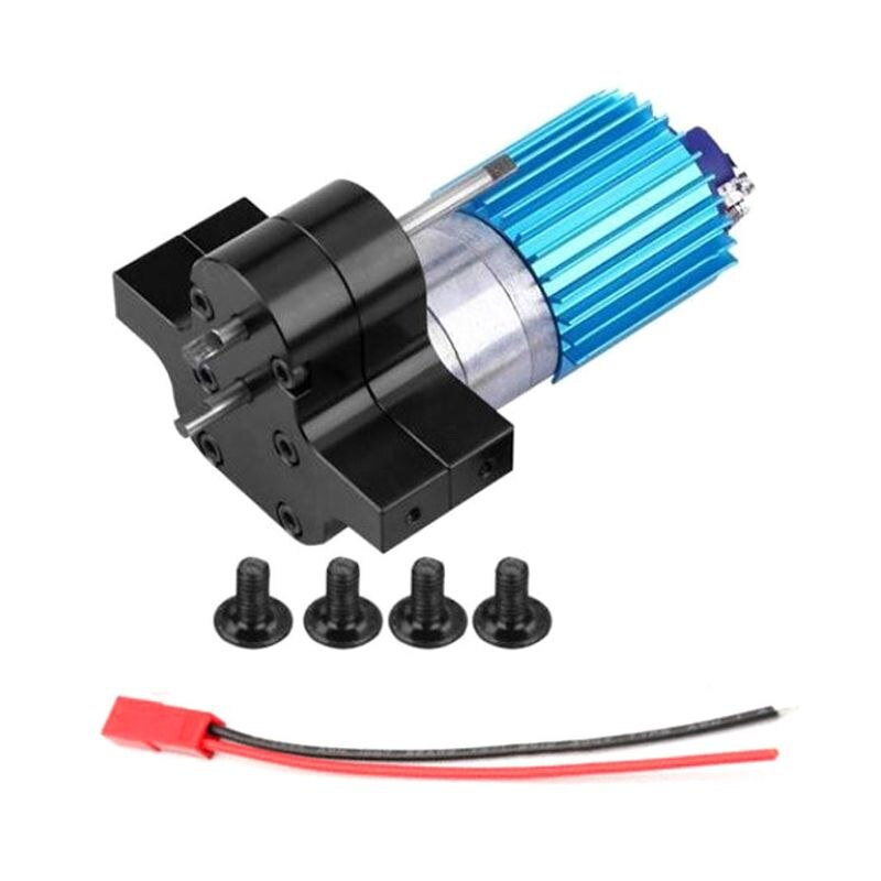 370 Brushed Motor with Alloy Heat Sink Gear Box Set for WPL Henglong C14 C24 B14 B24 B16 B36 4x4 6x6 Upgraded Parts 634F
