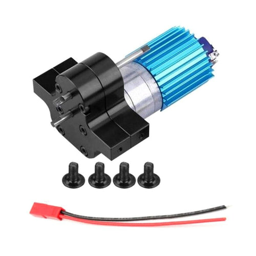 370 Brushed Motor with Alloy Heat Sink Gear Box Set for WPL Henglong C14 C24 B14 B24 B16 B36 4x4 6x6 Upgraded Parts 634F