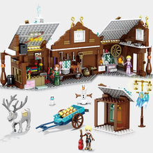 Ice Snow Princess Grocery Store Model Kit Compatible Legoing Girls Educational Assembling Building Blocks Children Toys Gift R20