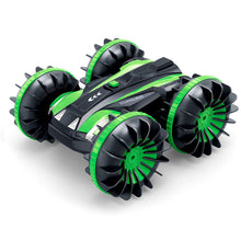 2.4GHz 4WD 1:18 Waterproof 360 Degree Spins Double-sided Stunt Rotatable RC Car Off Road Gift Vehicle Amphibious Boat Birthday