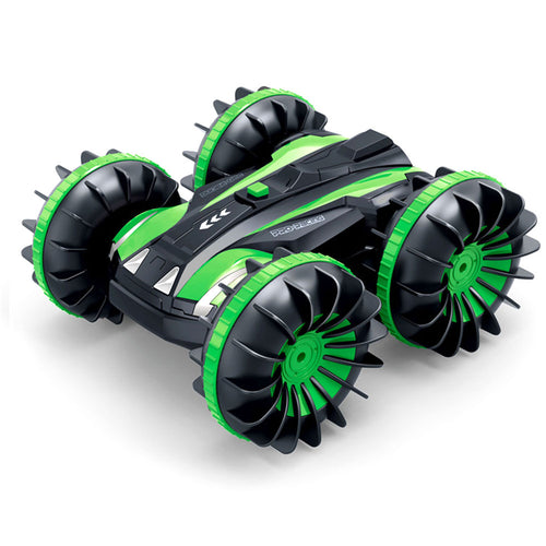 2.4GHz 4WD 1:18 Waterproof 360 Degree Spins Double-sided Stunt Rotatable RC Car Off Road Gift Vehicle Amphibious Boat Birthday