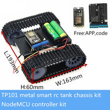 Wireless Wifi Controlled Smart RC Tank Chassis TP101 Metal Robotic + NodeMCU Controller Kit 12V DC Motor Toy DIY For Arduino