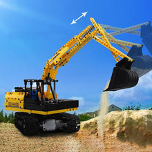 Children's Crawler Excavator Mechanical Engineering Small Particles Assembled Building Blocks Electric Remote Control Toy Car