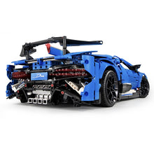 MOC Techinic Blue Race Car Model Kit Boy Assembling Building Blocks Bricks Toys Compatible With Legoing 42083 Bugatti car Chiron