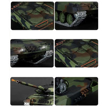 1:16 German Leopard 2A6 Main Battle Tank 2.4G Remote Control Model Military Tank Sound Smoke Shooting Effect Metal Upgraded