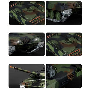 1:16 German Leopard 2A6 Main Battle Tank 2.4G Remote Control Model Military Tank Sound Smoke Shooting Effect Metal Upgraded