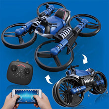 2-In-1 Variant Remote Control Motorcycle Drones with Camera Wifi Folding Toy