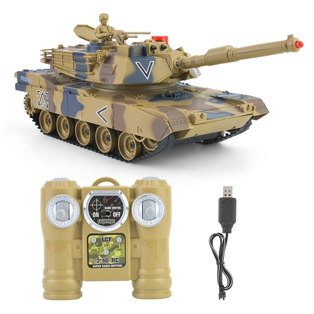 Kids 778-1/2/3/4 Simulation 1:24 RC Battle Tank Toys Crawler Light Remote Control Heavy Machine Tanks Toys For Children Gift