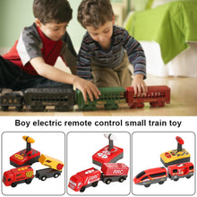 Children RC Train Toy Electric Magnetic Train Toy Locomotive Plaything For Wood Rail Way Train Model Mini Train Toys