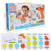 Creative Kids Electric Drill Nut Assembled Match Tool DIY Model Kit Building Educational Blocks Sets Toys For Boys Children Gift