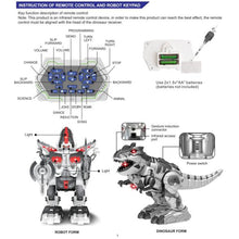 Remote Control Dinosaur Transformer Robot Walking Robot with Song Light RC Animal Toys Intelligent Dinosaur Robot Children Gifts