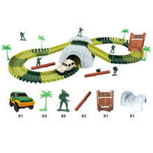 Railway Gift Road Model Military DIY Toy Car Kits Assembly Building Blocks Accessories Boys Kids Education Electric Track