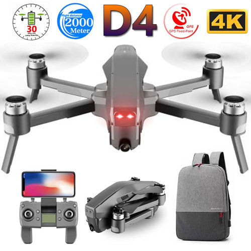 D4 Profissional Quadrocopter 5G GPS FPV 600M WiFi Drone With 4K HD Camera Brushless Motor Flight 30 Min RC Helicopter Toys SG907
