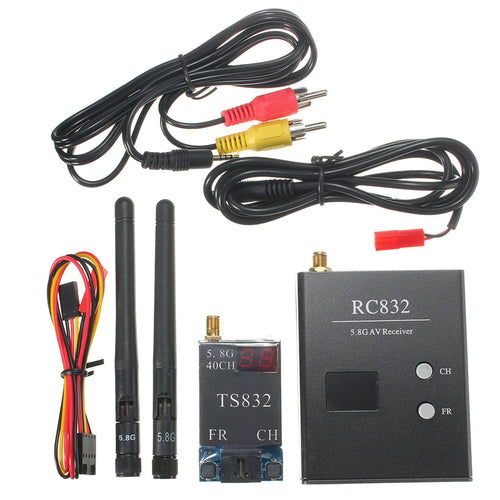 5.8G 600mw 5KM Wireless AV Transmitter TS832 40CH + RC832 TS5823 TS5828 Receiver 48CH For RC FPV Racing Drone