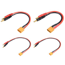 1pcs XT60 Male to 4mm Plug Connectors Line 12AWG/14AWG Charging Cable 15cm/30cm Lithium Battery Balance Charging Adapter Line