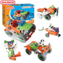 5 in 1 BAISIQI 6834 Intelligent Assembly tool set model Create DIY toy Screw block kit for 5-6-7-8-9 year old kid child boy