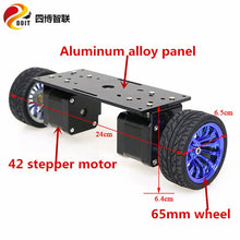 SZDOIT 2WD Metal Balance Smart Car Chassis 2-Wheel Aluminum Alloy Robot Frame 65mm/85mm/130mm Wheel 42 Stepper Motor DIY Toy