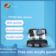 SZDOIT Wifi/Bluetooth/Handle Control Metal Mini TP100 Smart Tracked RC Tank Chassis Kit Motors DIY for Arduino ESPduino Control