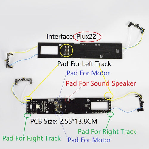 DCC Adapter Board for Locomotive to Upgrade to with sound and light digitization to dcc train build with Plux22 Interface 860055
