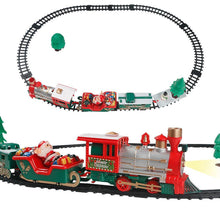 Children's Toy Christmas Track Small Train Toy Electric Christmas Train Simulation Classic Power RC Track Train Set Holiday Gift
