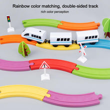 Electric Train Set Toy Train Magnetic Assembled Building Blocks Children's Wooden Educational Toys For Kids Boys Girls