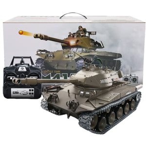 1:16 American Walker Bulldog A41A3 Light Tank 2.4G Remote Control Model Military Tank Sound Smoke Shooting Effect Metal Upgraded