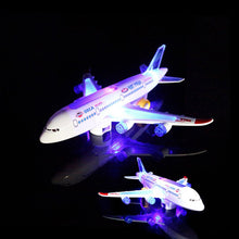 Kids Glider Plane Toys Electric Music Light Automatic Steering Plane Passenger Aircraft Airplane Model Toy Kid Outdoor Toy Games