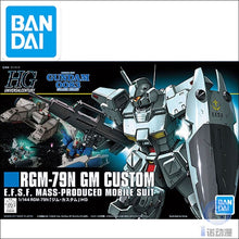 Original Japaness Gundam Model HG 1/144 RGM-79N GM Custom Mobile Suit Kids Toys