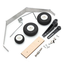Aluminum Alloy Taildragger Tricycle Landing Gear w/Steel Ring Tail Wheel for RC Glider Airplane