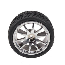 65mm Rubber Tire With Sponge Liner For 1:10 Smart Car Robot