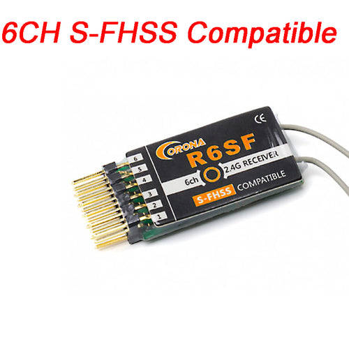 Corona R6SF 2.4GHz S-FHSS/FHSS Compatible 6Ch Micro S.bus Receiver