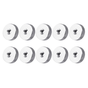 10Pcs M5 Manual Knurled Thumb Aluminum Alloy Screw Nut Spacer Flat Washer