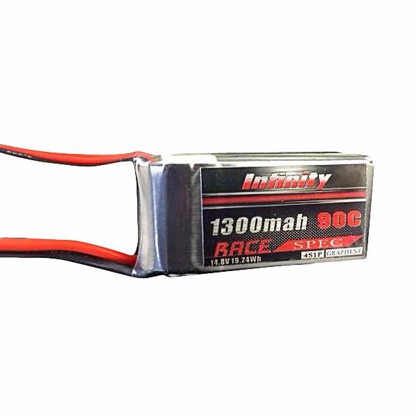 AHTECH Infinity 1300mah 14.8V 90C 4S1P Race Spec Lipo Battery for RC Drone 