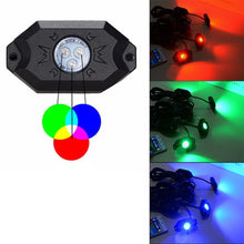 Waterproof Wireless bluetooth Music LED RGB Off-road Rock Light Accent Car SUV Truck Rc Parts