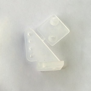 10Pcs Plastic Triangle Servo Horn Grey White Transparent 20x16x11.5mm For RC Airplane 