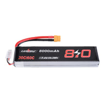 URUAV 7.4V 8000mAh 30/60C 2S Lipo Battery XT60 Plug for RC Quadcopter FPV Drone