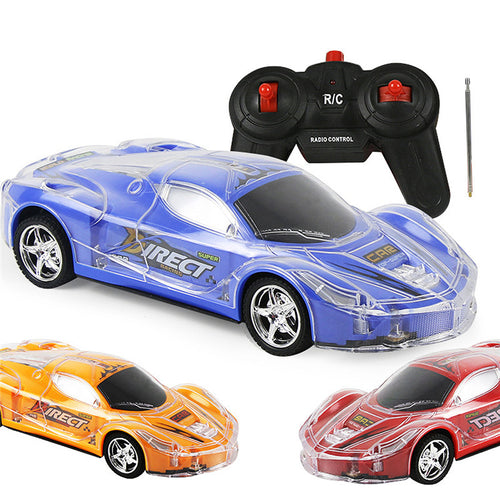 4WD 1/24 RC Remote Control Light Up Racing Car W/ 3D Flashing Lights Drive Toy
