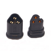 Amass MT30 2mm Banana Plug Three-hole Connector Black Male & Female 1 Pair