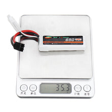XF POWER 7.4V 650mAh 25C 2S Lipo Battery Small Tamiya Plug 