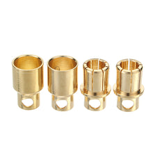 2 Pairs 5.0/5.5/6.0/6.5/8.0mm Bullet Connector Banana Plug Multirotor Spare Part for RC Battery/Moto
