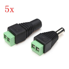 5 Pairs Male Female 12V DC Power Plug Jack Adapter Connector 5.5x2.1mm for CCTV