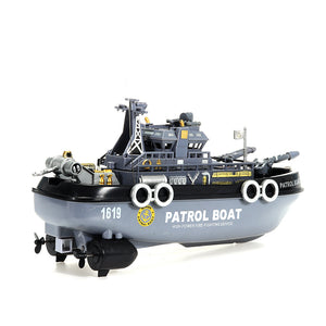 1629 4CH Patrol RC Boat Military Ship Vehicle Models Children Toy Without Battery