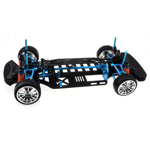 1/10 Aluminium Alloy Metal Carbon Fiber Chassis Kit Rc Car Frame Parts