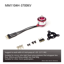 AEORC RC Power Combo MM1104H 1104 KV3700 3700KV Brushless Motor + 1s/2s 5A ESC+5030 Prop for RC Fixed Wing Airplane Plane