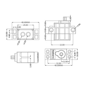 10PCS LOBOT LGS-01 Micro Anti-block Servo 270° Rotation Compatible With LEGO Blocks