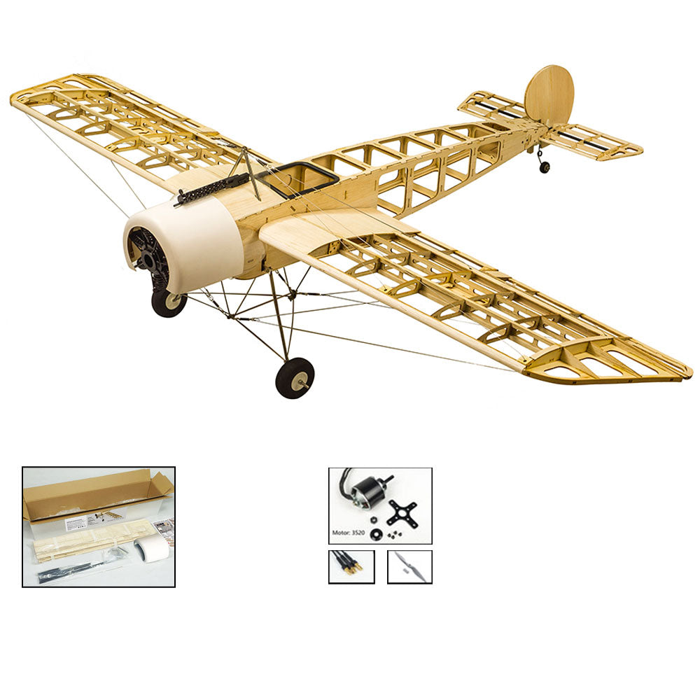 Fokker E.III Wingspan 1520mm Eindecker WW1 Fighter Laser Cut Balsa RC Airplane Kit   