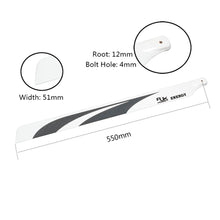 1Piar RJX B Grade 325 / 360 / 430 / 520 / 550 / 600 / 690mm Carbon Fiber Main Blade For RC Helicopter