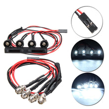 WPL C14 C24 1/16 2.4G Rc Car DIY Parts 4 White LED Light Headlight Set With Metal Lamp Cup