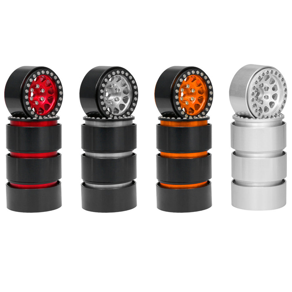 4Pcs Aluminum Alloy 1.9 Inch RC Car Wheel Hub Rims for 1/10 RC Crawler Axial SCX10 SCX10 II 90046 TRX4 D90