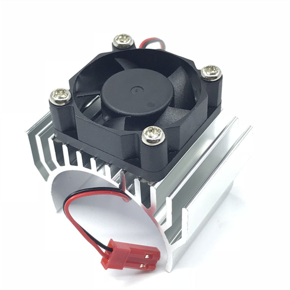 Aluminum Alloy 540/550 Motor Heatsink Radiator With Fan JST Connector for 1/8 1/10 Rc Car Parts 